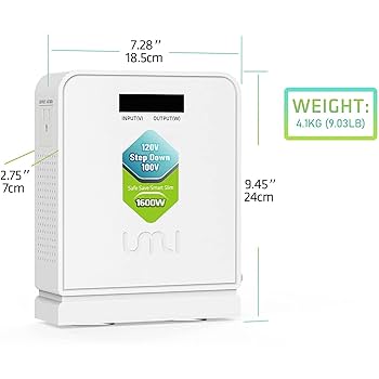 Amazon.co.jp: 120V~100V電圧コンバーター 1600ワット ステップ